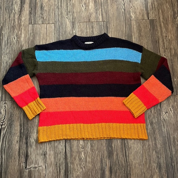 Urban Outfitters Sweaters - Urban Outfitters Oversized Rainbow Striped Sweater